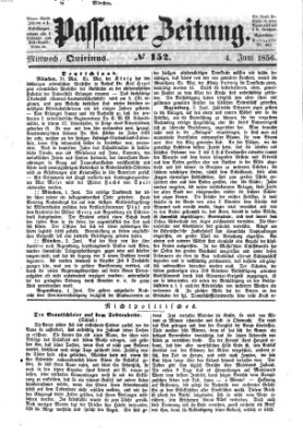 Passauer Zeitung Mittwoch 4. Juni 1856