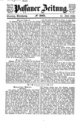 Passauer Zeitung Sonntag 15. Juni 1856