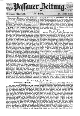 Passauer Zeitung Mittwoch 18. Juni 1856