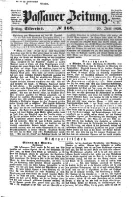 Passauer Zeitung Freitag 20. Juni 1856