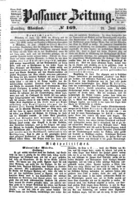 Passauer Zeitung Samstag 21. Juni 1856