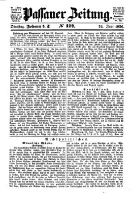 Passauer Zeitung Dienstag 24. Juni 1856