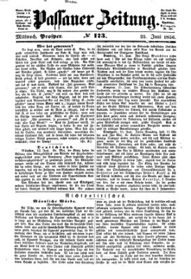 Passauer Zeitung Mittwoch 25. Juni 1856