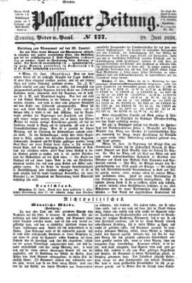 Passauer Zeitung Sonntag 29. Juni 1856