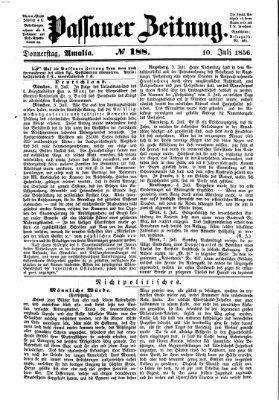 Passauer Zeitung Donnerstag 10. Juli 1856