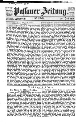 Passauer Zeitung Freitag 18. Juli 1856