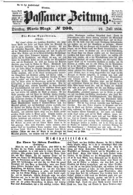 Passauer Zeitung Dienstag 22. Juli 1856