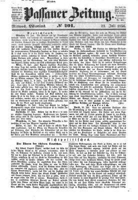 Passauer Zeitung Mittwoch 23. Juli 1856