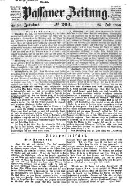 Passauer Zeitung Freitag 25. Juli 1856