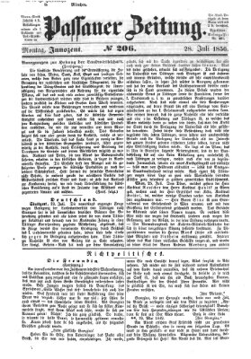 Passauer Zeitung Montag 28. Juli 1856