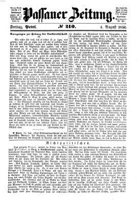 Passauer Zeitung Freitag 1. August 1856