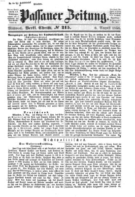 Passauer Zeitung Mittwoch 6. August 1856