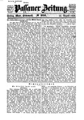 Passauer Zeitung Freitag 15. August 1856