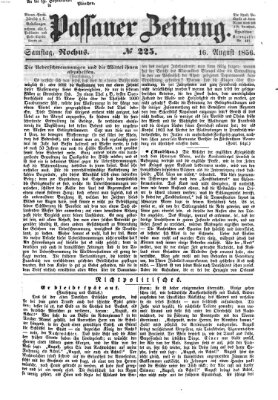 Passauer Zeitung Samstag 16. August 1856