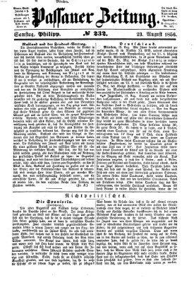 Passauer Zeitung Samstag 23. August 1856