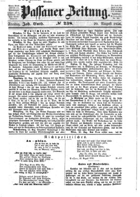 Passauer Zeitung Freitag 29. August 1856