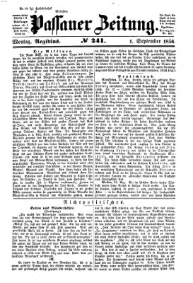 Passauer Zeitung Montag 1. September 1856