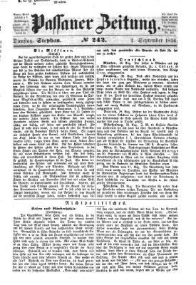 Passauer Zeitung Dienstag 2. September 1856