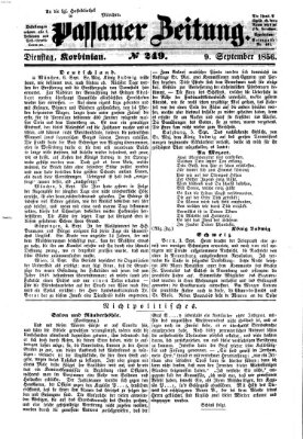 Passauer Zeitung Dienstag 9. September 1856