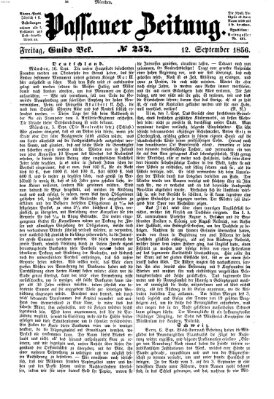 Passauer Zeitung Freitag 12. September 1856