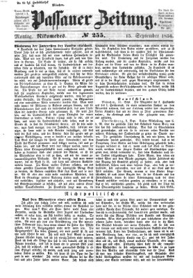 Passauer Zeitung Montag 15. September 1856