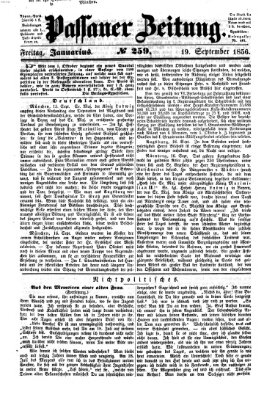 Passauer Zeitung Freitag 19. September 1856