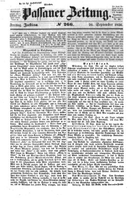 Passauer Zeitung Freitag 26. September 1856