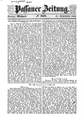 Passauer Zeitung Montag 29. September 1856