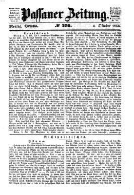 Passauer Zeitung Montag 6. Oktober 1856