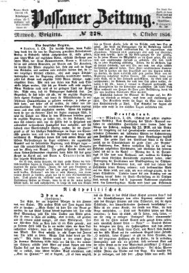 Passauer Zeitung Mittwoch 8. Oktober 1856