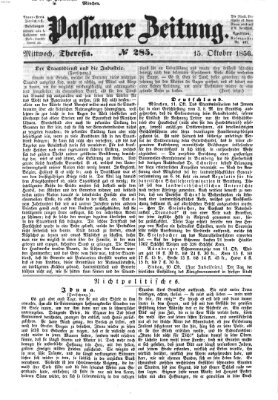 Passauer Zeitung Mittwoch 15. Oktober 1856