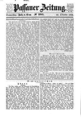 Passauer Zeitung Donnerstag 23. Oktober 1856