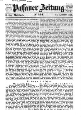 Passauer Zeitung Freitag 24. Oktober 1856