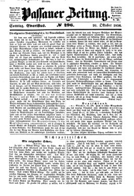 Passauer Zeitung Sonntag 26. Oktober 1856