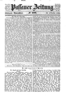 Passauer Zeitung Mittwoch 29. Oktober 1856