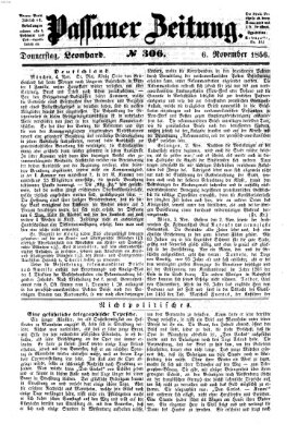 Passauer Zeitung Donnerstag 6. November 1856