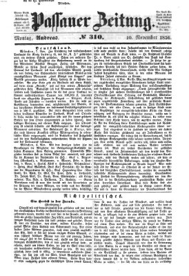 Passauer Zeitung Montag 10. November 1856