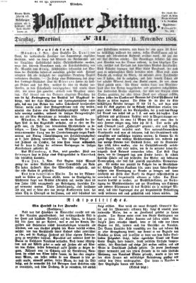 Passauer Zeitung Dienstag 11. November 1856