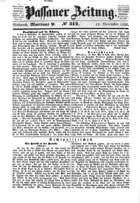 Passauer Zeitung Mittwoch 12. November 1856