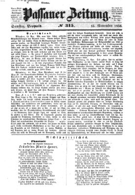 Passauer Zeitung Samstag 15. November 1856