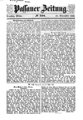 Passauer Zeitung Dienstag 18. November 1856