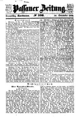 Passauer Zeitung Donnerstag 20. November 1856