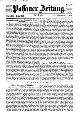 Passauer Zeitung Samstag 22. November 1856