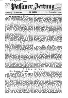 Passauer Zeitung Sonntag 23. November 1856