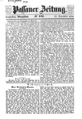 Passauer Zeitung Donnerstag 27. November 1856