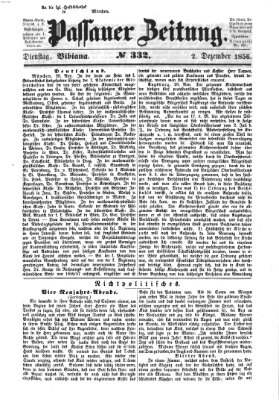 Passauer Zeitung Dienstag 2. Dezember 1856