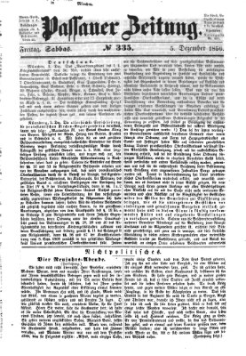 Passauer Zeitung Freitag 5. Dezember 1856