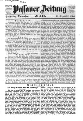 Passauer Zeitung Donnerstag 11. Dezember 1856