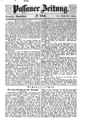 Passauer Zeitung Sonntag 14. Dezember 1856