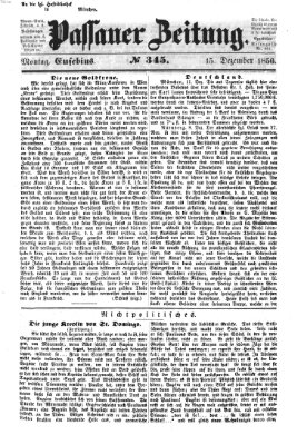 Passauer Zeitung Montag 15. Dezember 1856